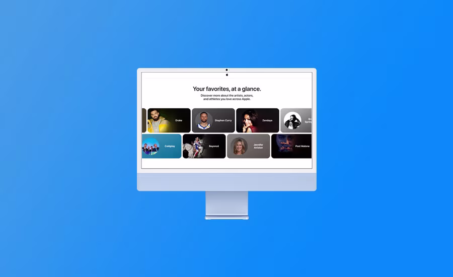 Apple's snapshot on Apple page