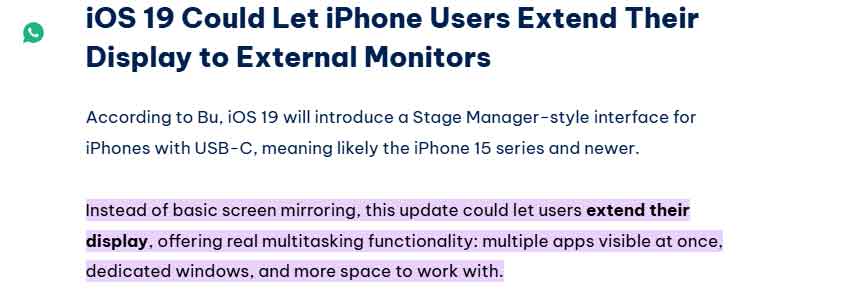 highlighted text link shared and previewed