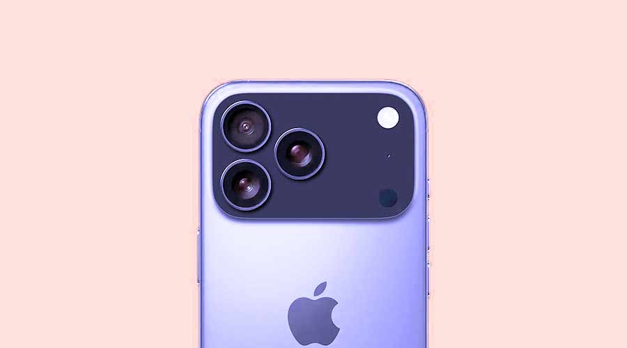 Apple iPhone 17 Pro with a customizable redesigned rectangle camera bar