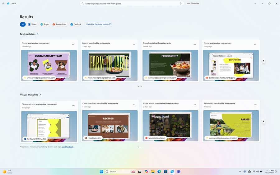Recall for copilot+ PCs