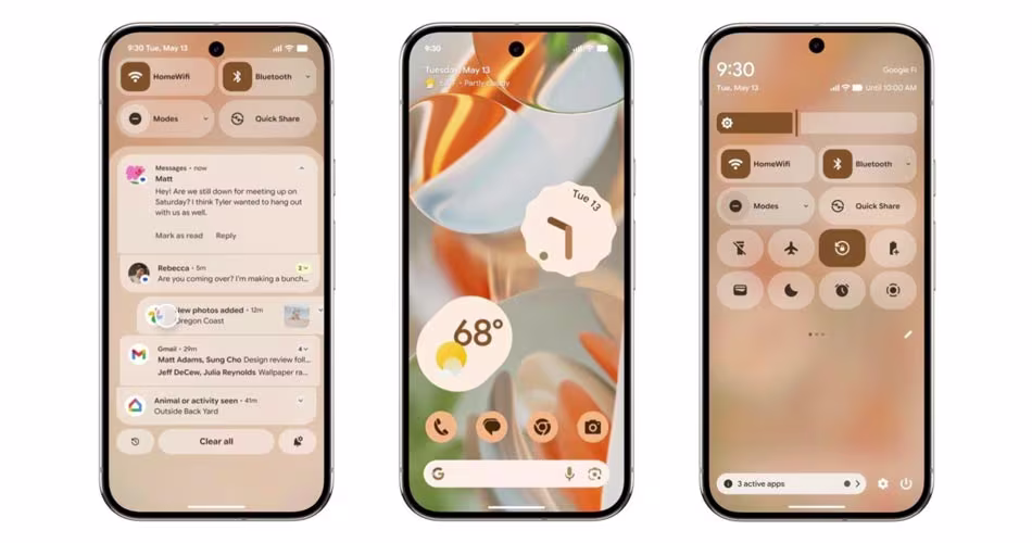 Pill-shaped buttons and more in Android 16