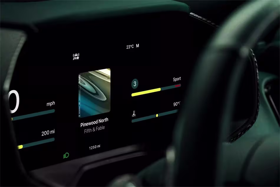 CarPlay Ultra takes over the instrument cluster in the Aston Martin