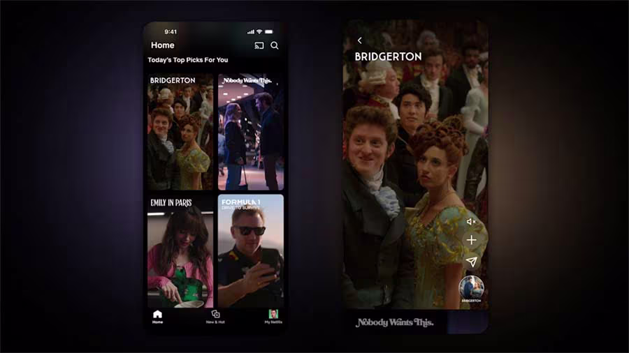 Netflix's new vertical video feed.