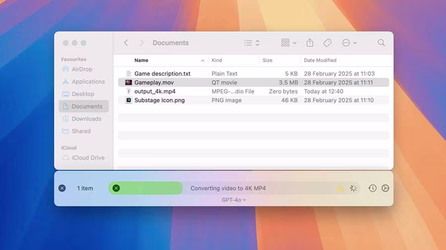 Substage video conversion