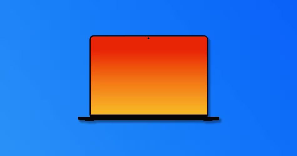 mockup of 2026 MacBook Pro OLED display