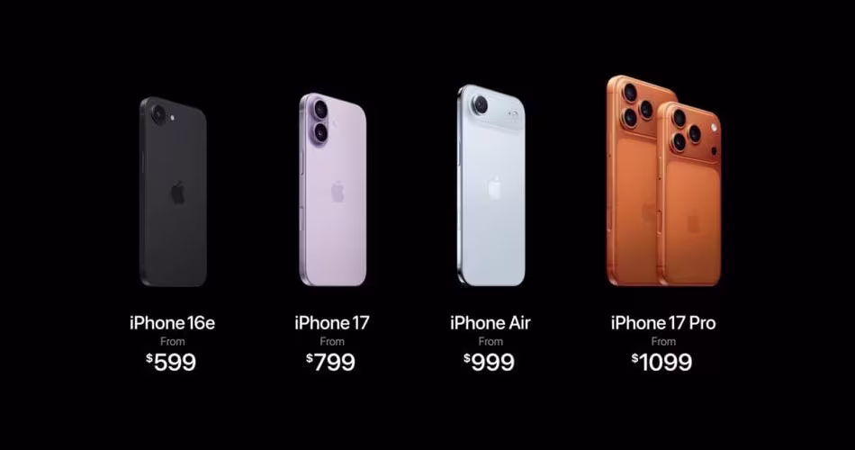 Iphone 17 Air 17 Pro Prices And Storage