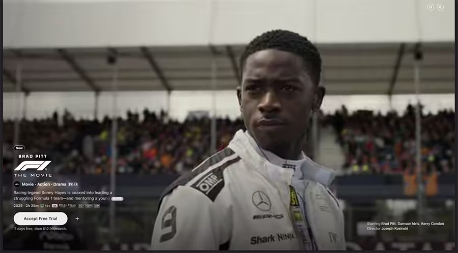 F1 The Movie Watch For Free On Apple Tv 1