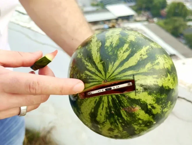 iPhone Air Drop Test Begins With a Wild Watermelon Stunt