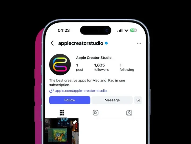 Apple Creator Studio Gets Its Own Instagram Account