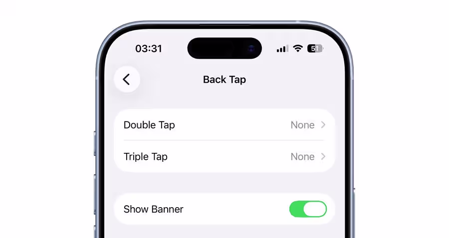 Back Tap Double Tap Tripple Tap