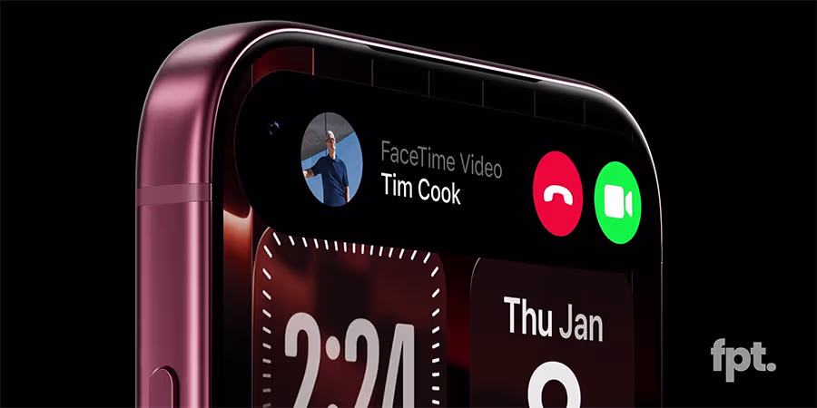Iphone 18 Pro Render Showing Facetime Camera And Dynamic Island