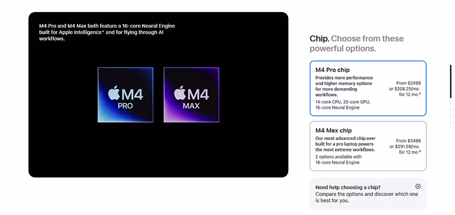 Mac Buying Configurator