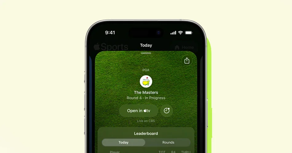 Apple Sports Golf Update