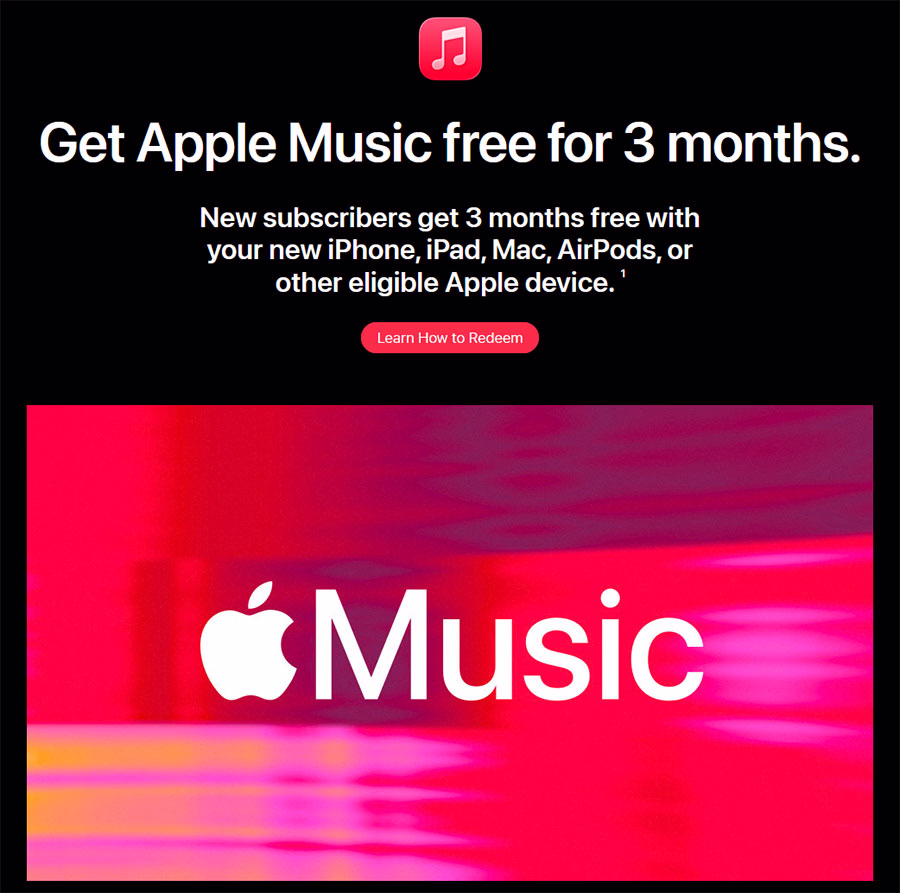 Get Apple Music Free 3 Months