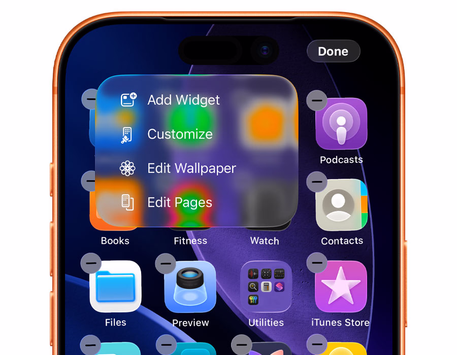 Ios 26.4.beta 2 Home Screen Edit Menu