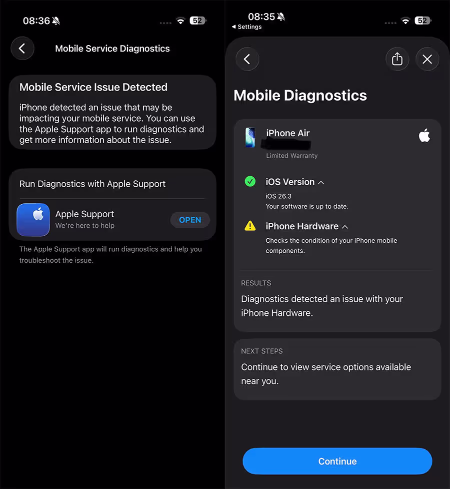 Iphone Air C1x Modem Failure