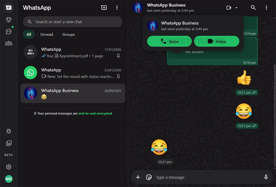 Whatsapp Web Voice And Video Calls