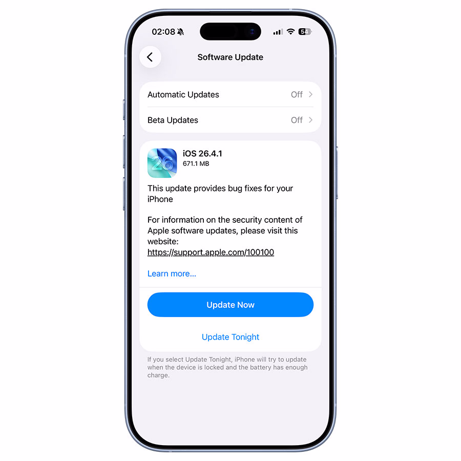IOS 26.4.1 OTA Update 1